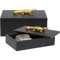 Box crocodile Black (2/Set)