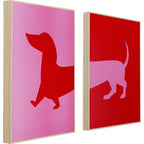 Framed Picture Dog Frankie (2/Set)
