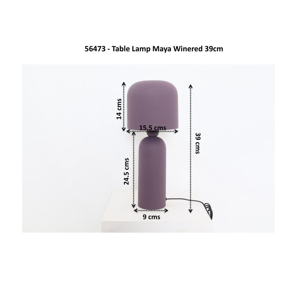 Table Lamp Maya Plum 39cm