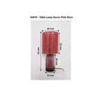 Table Lamp Vecchio Pink 42cm