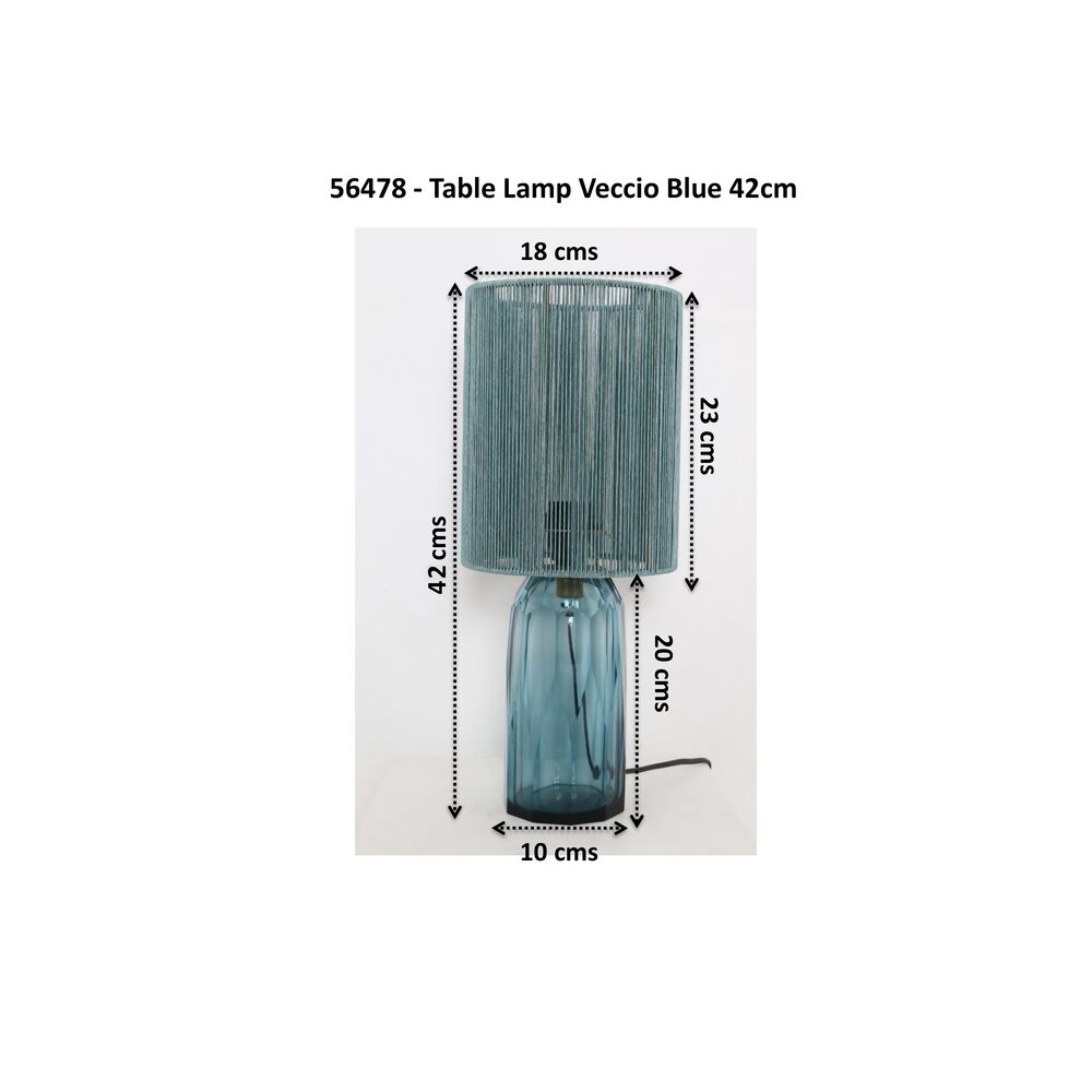 Table Lamp Veccio Blue 42cm