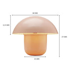 Table Lamp Mushroom Matt Peach 27cm
