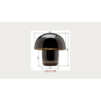 Table Lamp Mushroom Shiny Black 20cm