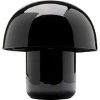 Table Lamp Mushroom Shiny Black 20cm
