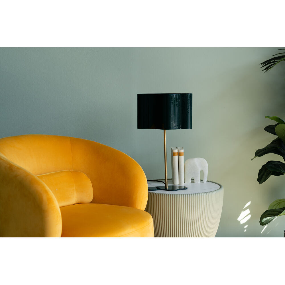 Table Lamp Cloudy Oval Petrol 49cm