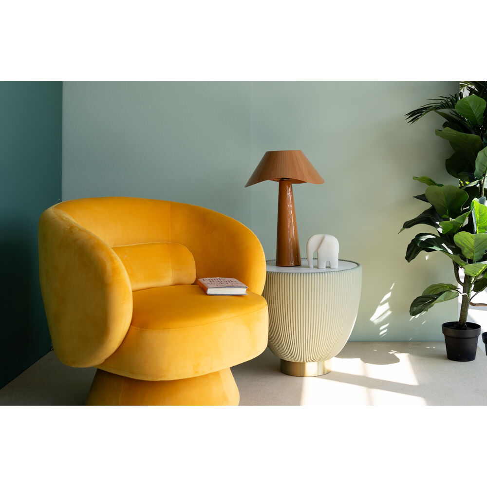 Table Lamp Cloudy Round Orange 49cm