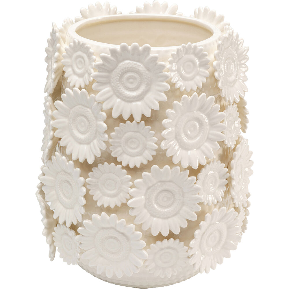 Vase Sunflowers White 30cm