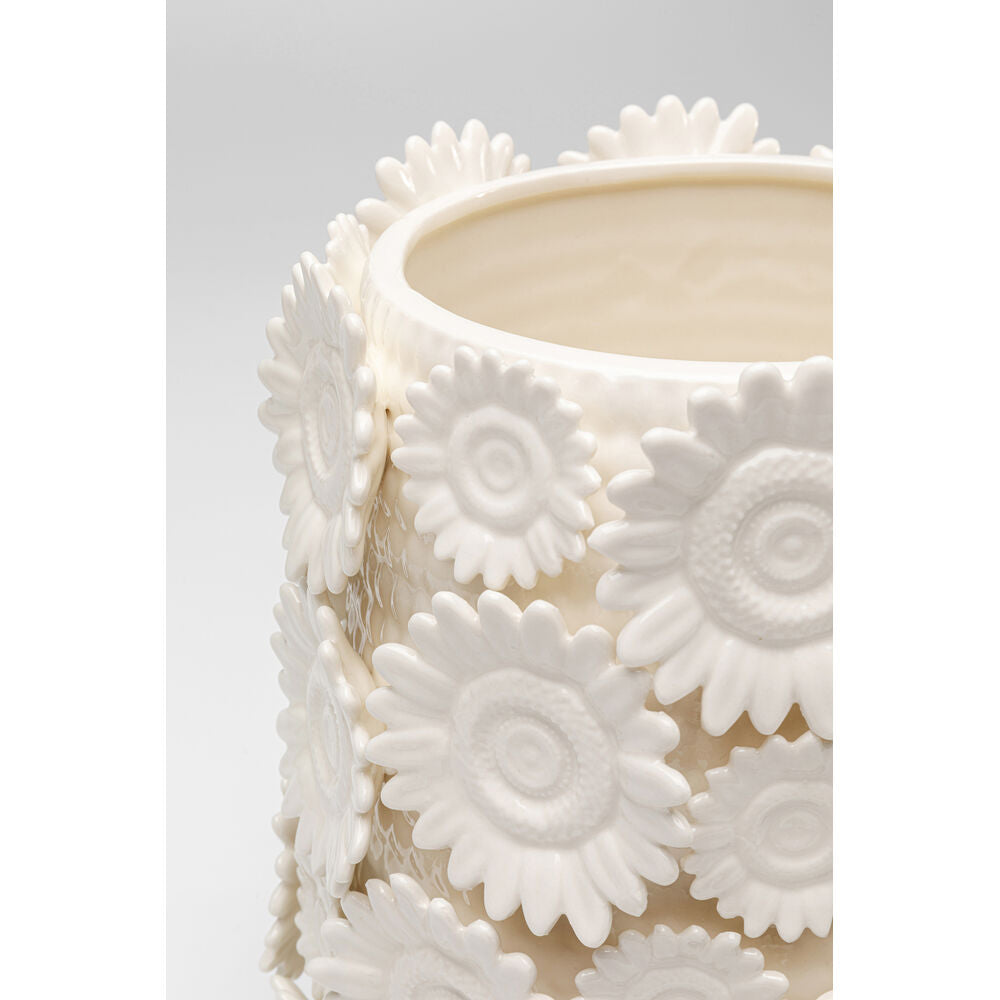 Vase Sunflowers White 30cm