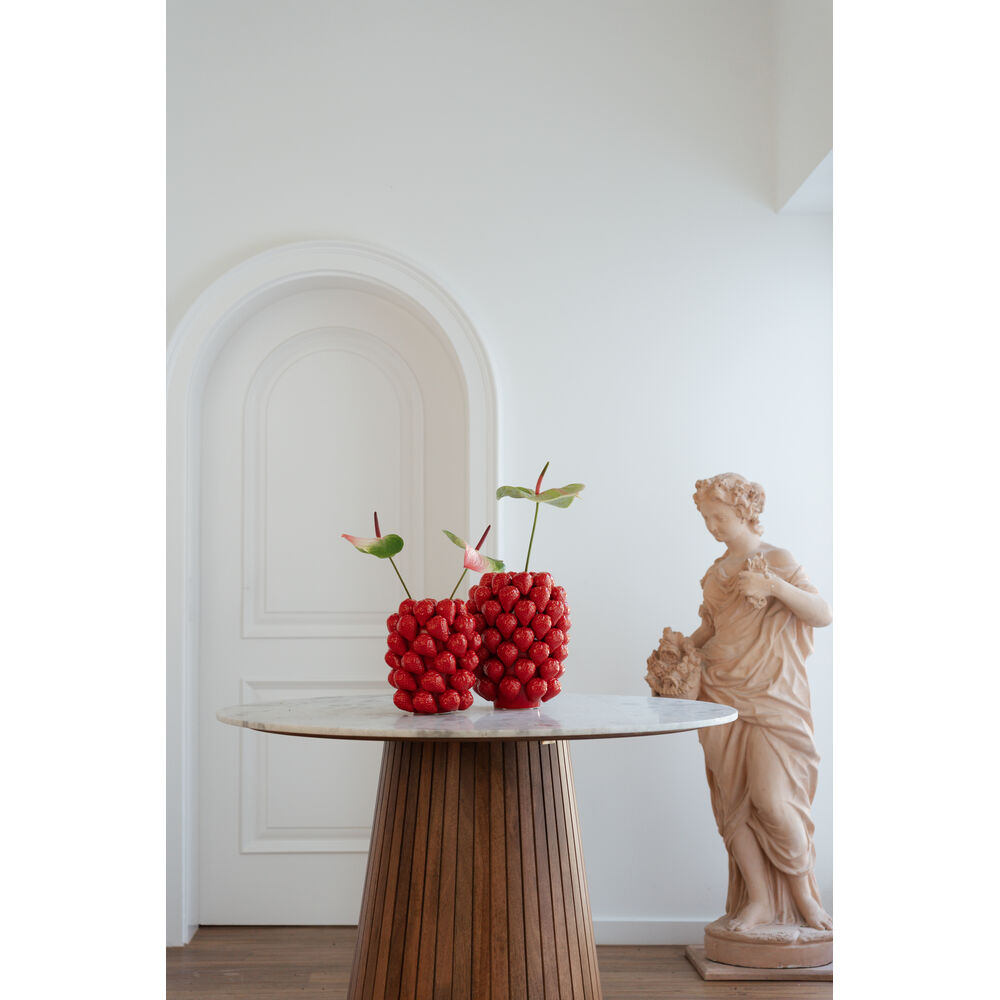 Vase Strawberries Red 30cm