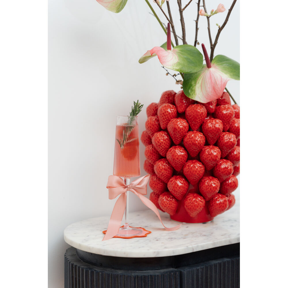 Vase Strawberries Red 30cm