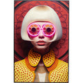 Framed Picture LED Fancy Blonde Lady 120x80cm