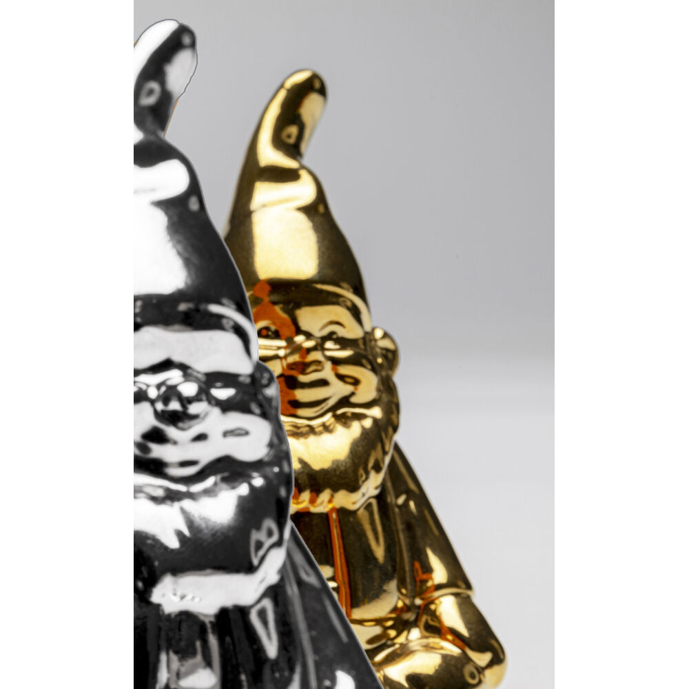 Salt and Pepper Shaker Gnome Silver/Gold (2/Set)