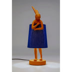 Table Lamp Animal Rabbit Orange/Blue 50cm