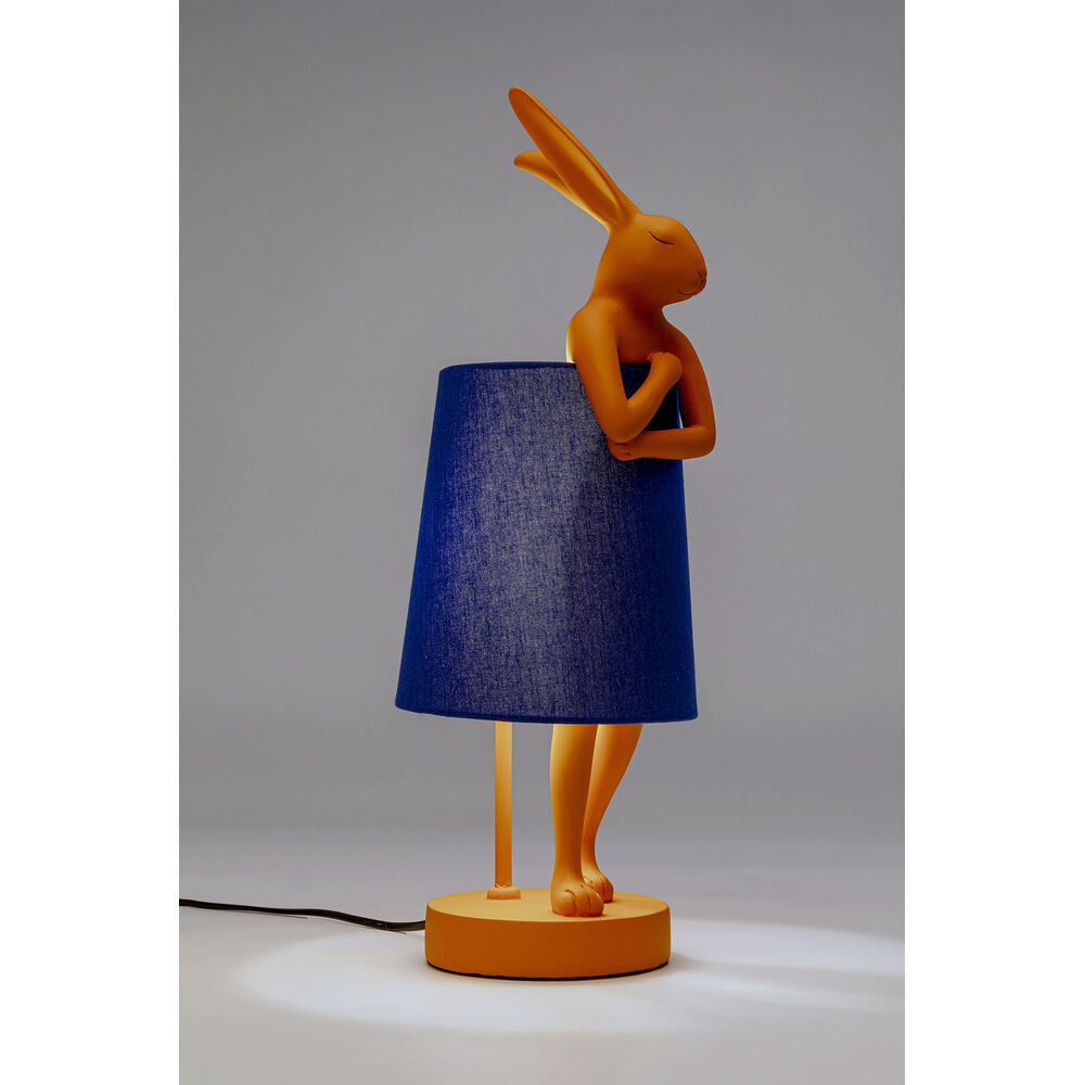 Table Lamp Animal Rabbit Orange/Blue 50cm