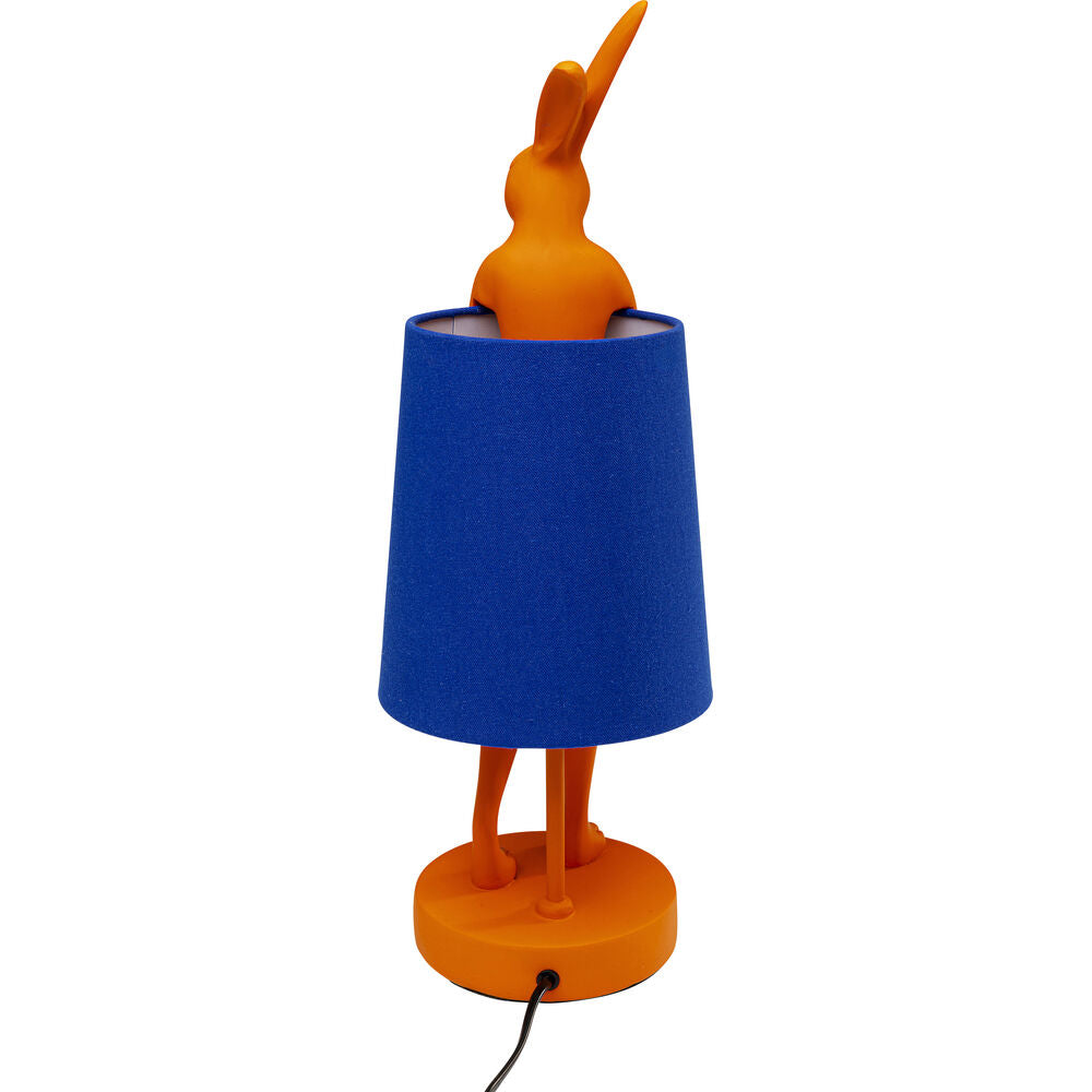 Table Lamp Animal Rabbit Orange/Blue 50cm