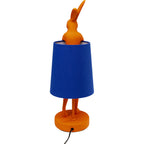 Table Lamp Animal Rabbit Orange/Blue 50cm