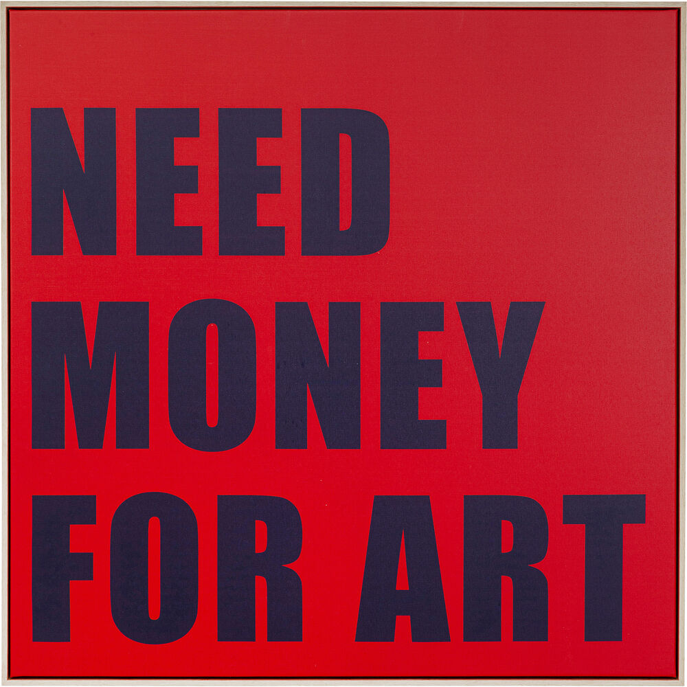Framed Picture Need Money 80x80cm