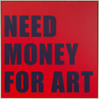 Framed Picture Need Money 80x80cm