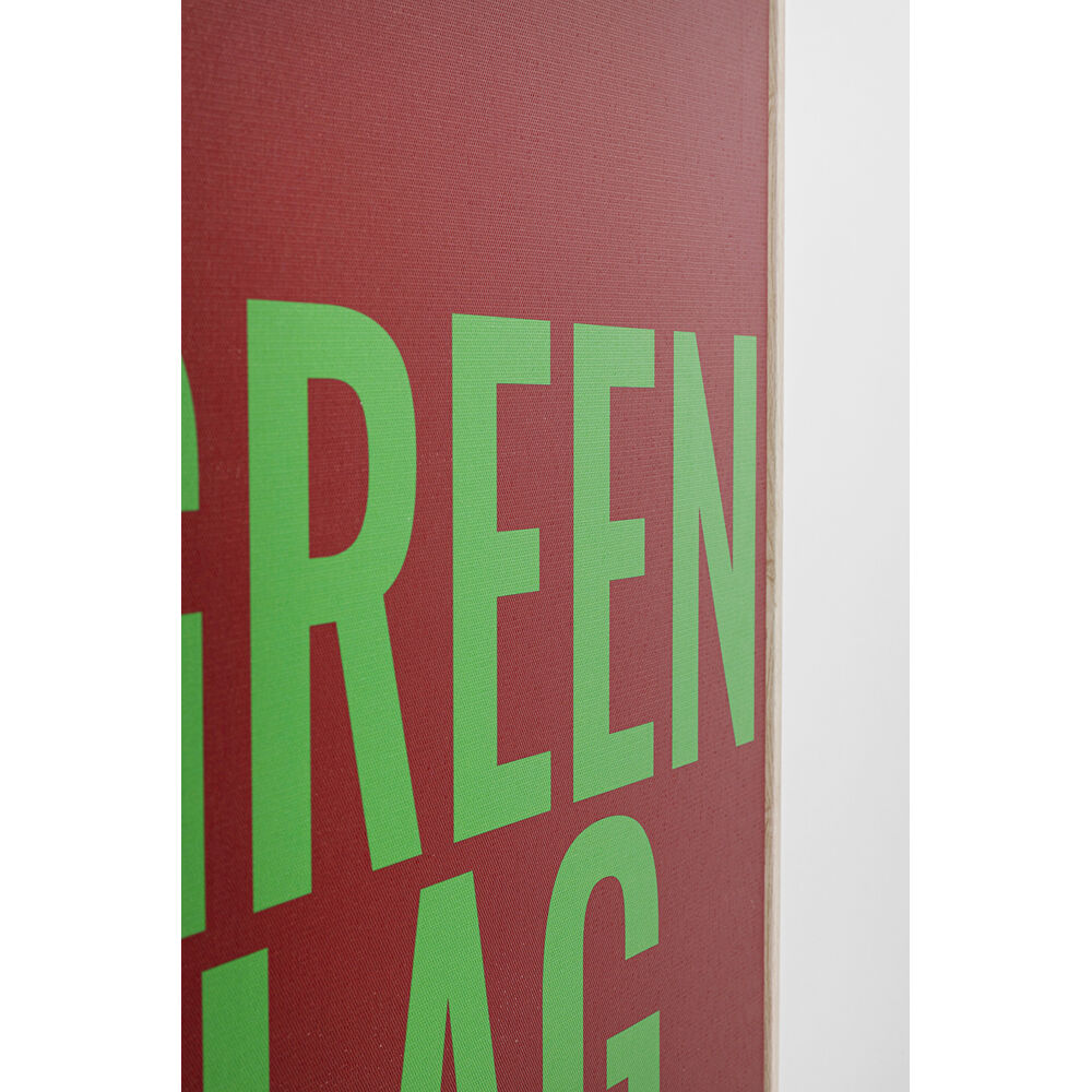 Framed Picture Green Flag 40x60cm