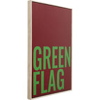 Framed Picture Green Flag 40x60cm