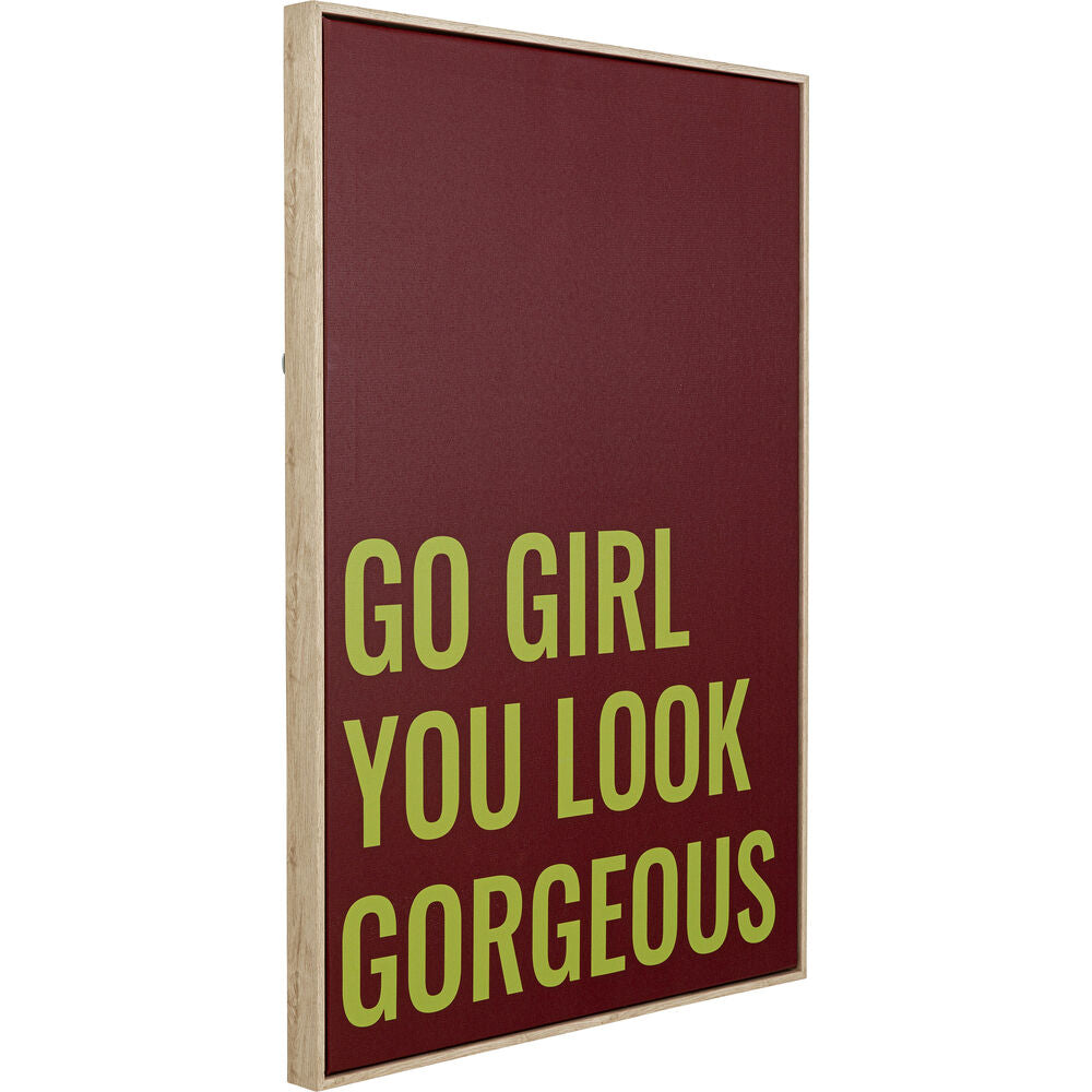 Framed Picture Go Girl 50x70cm