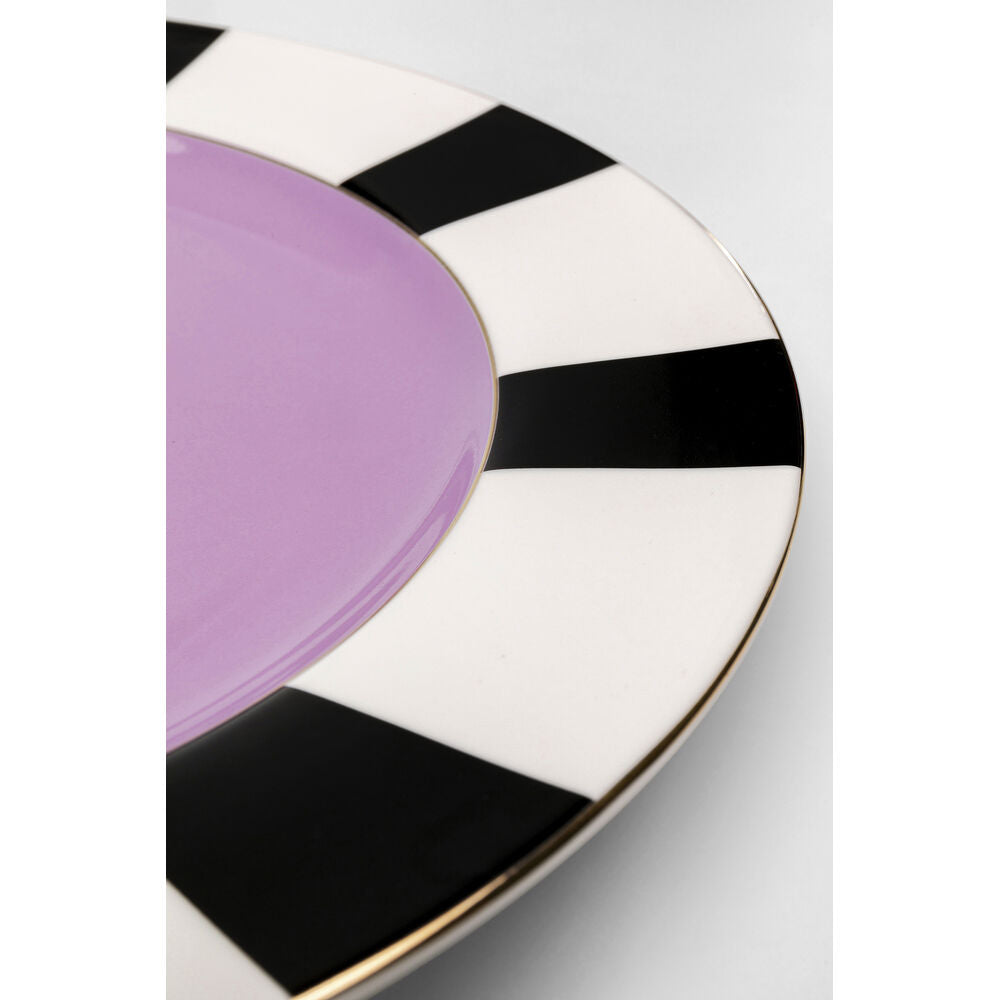 Plate Harlequin Purple 31cm (4/Set)