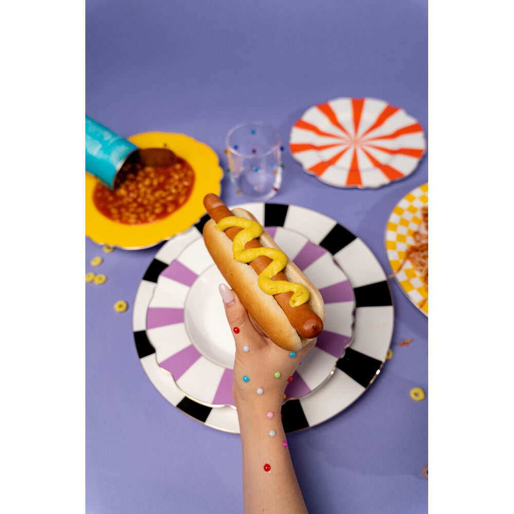 Plate Harlequin Purple 31cm (4/Set)