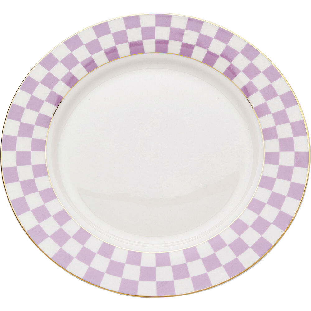 Plate Harlequin Purple 21cm (4/Set)