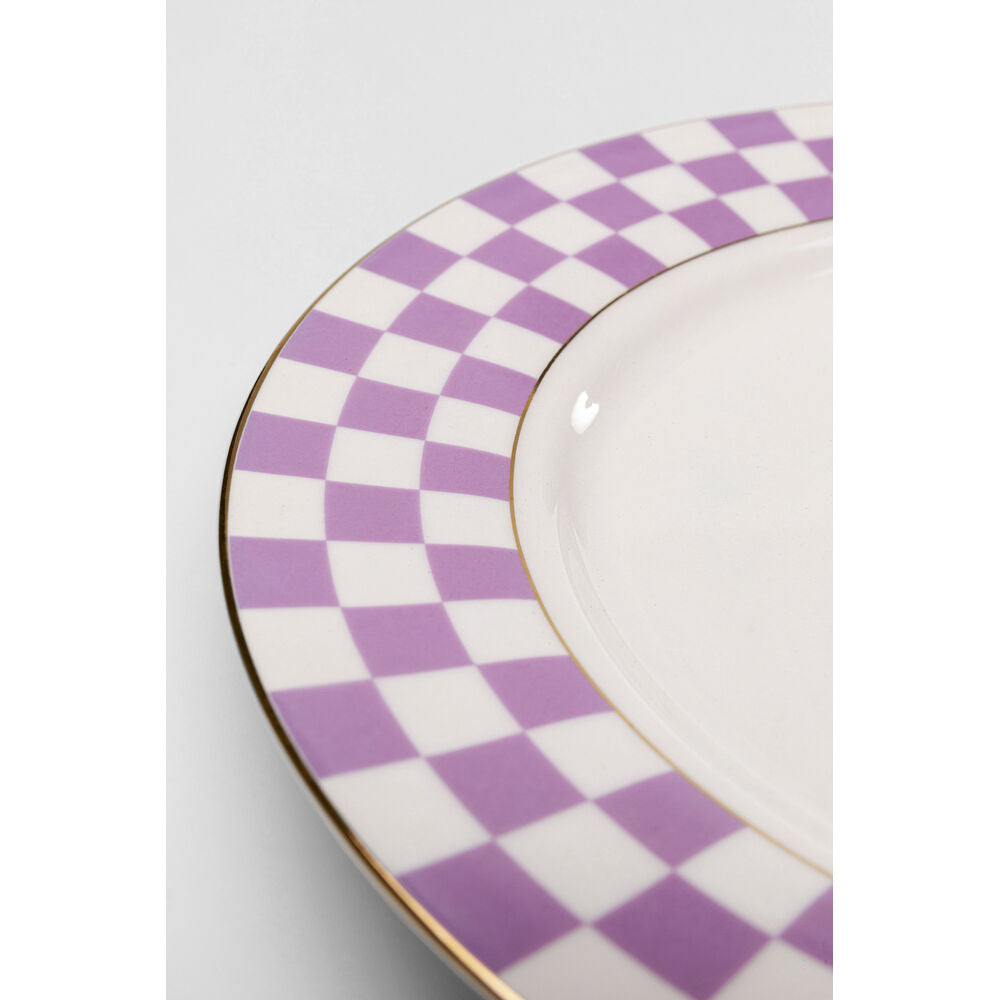 Plate Harlequin Purple 21cm (4/Set)
