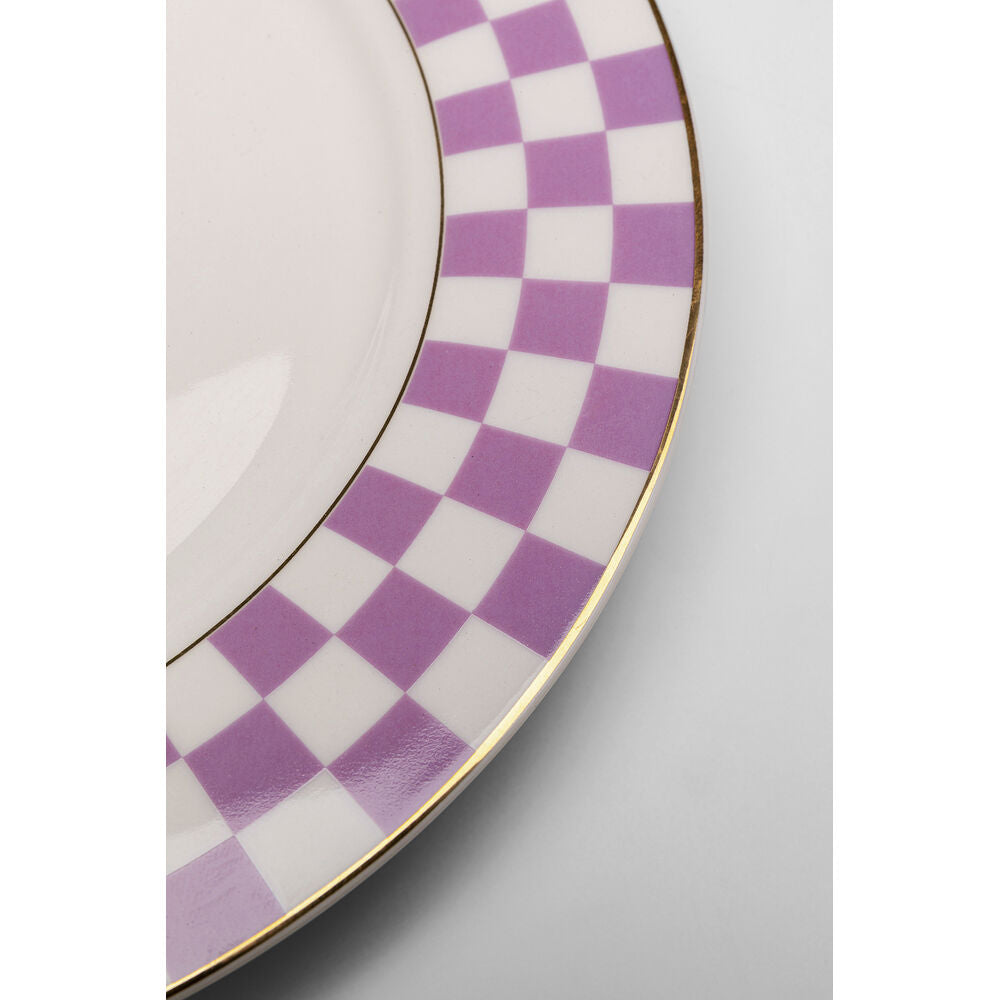 Plate Harlequin Purple 21cm (4/Set)