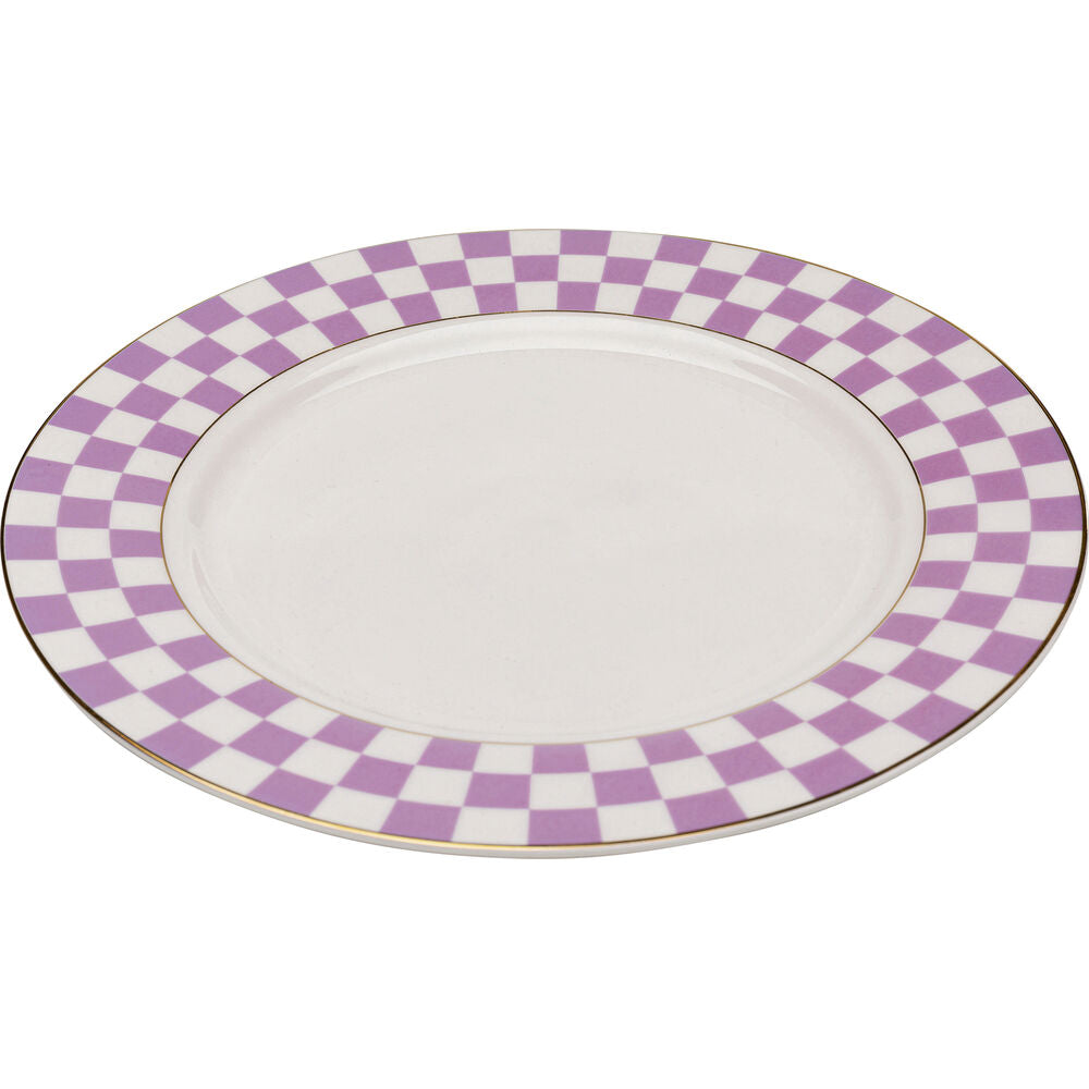 Plate Harlequin Purple 21cm (4/Set)