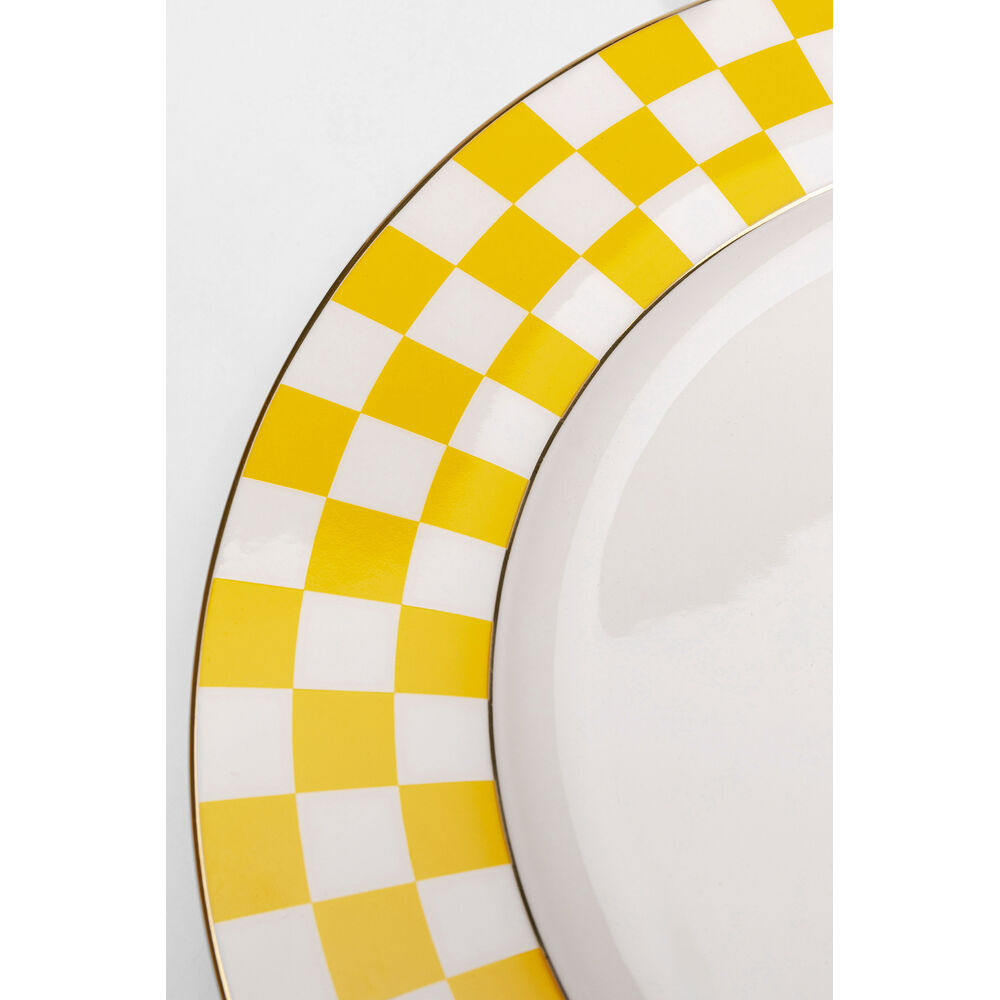 Plate Harlequin Yellow 27cm (6/Set)