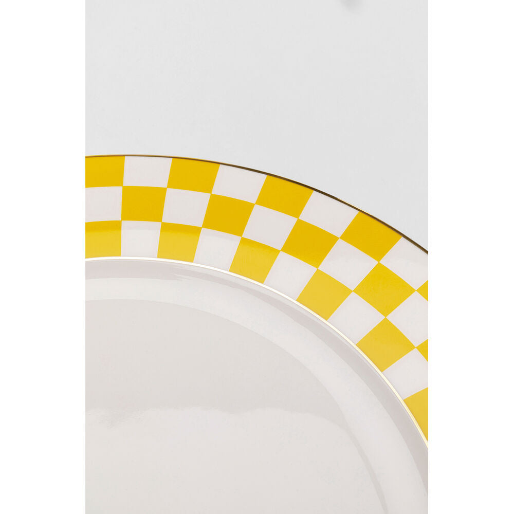 Plate Harlequin Yellow 27cm (6/Set)