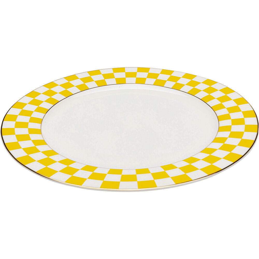 Plate Harlequin Yellow 27cm (6/Set)