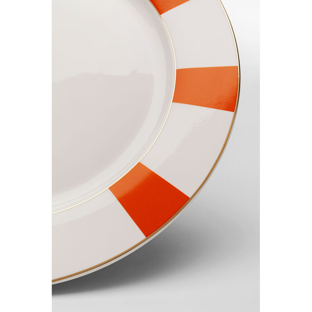Plate Harlequin Orange 27cm (6/Set)