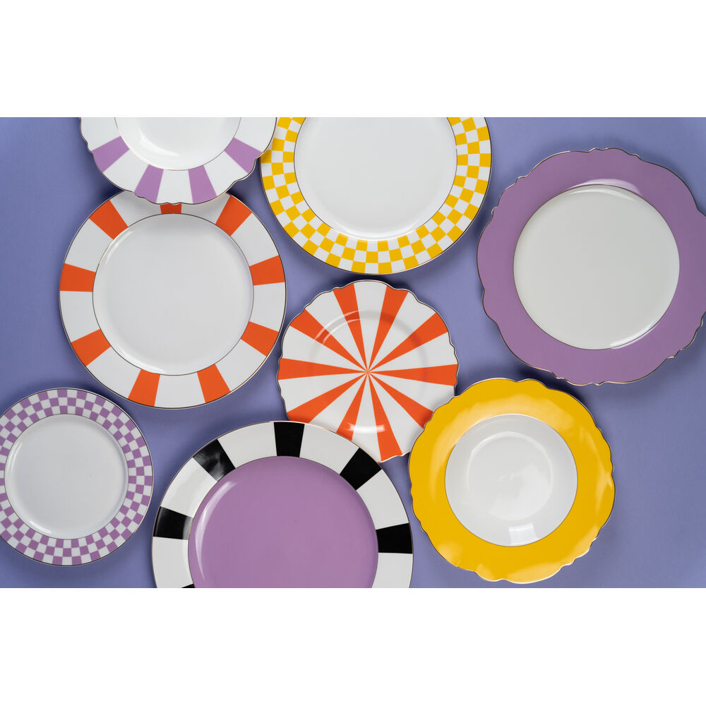 Plate Harlequin Orange 27cm (6/Set)