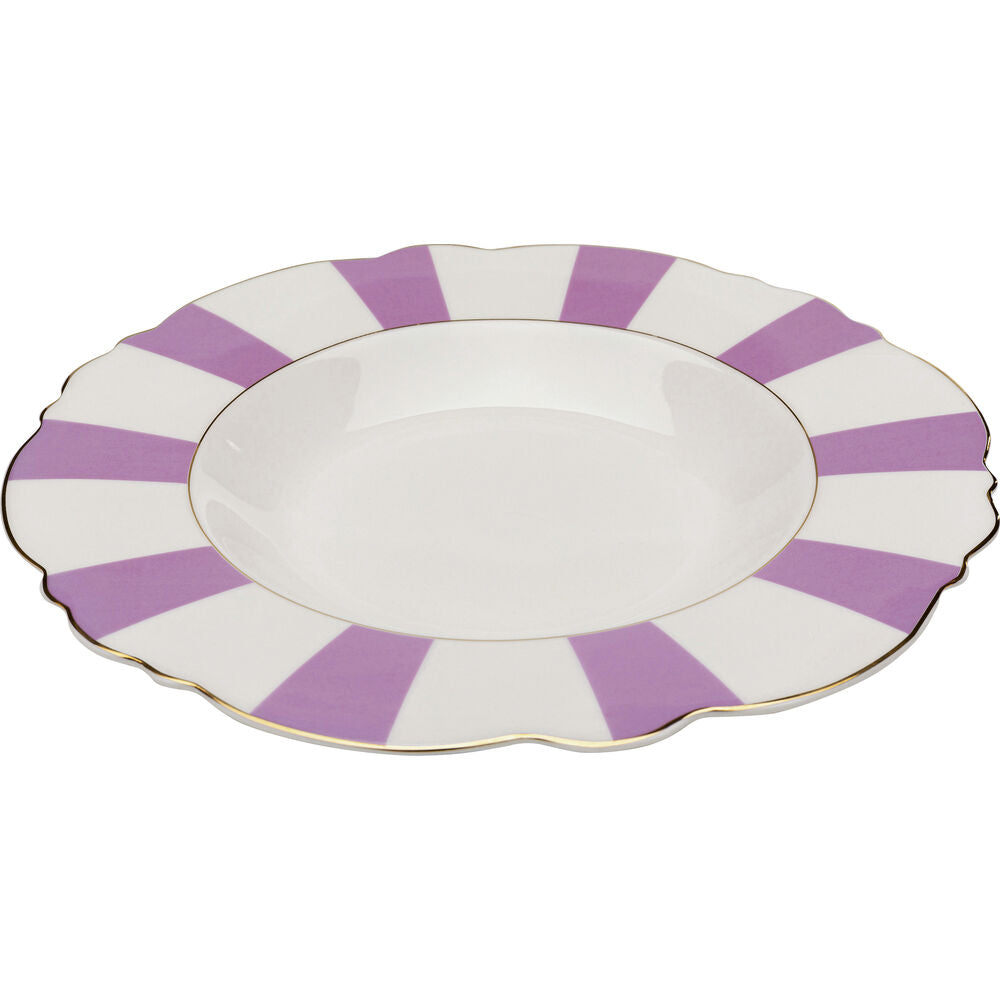 Plate Deep Harlequin Purple 23cm (6/Set)