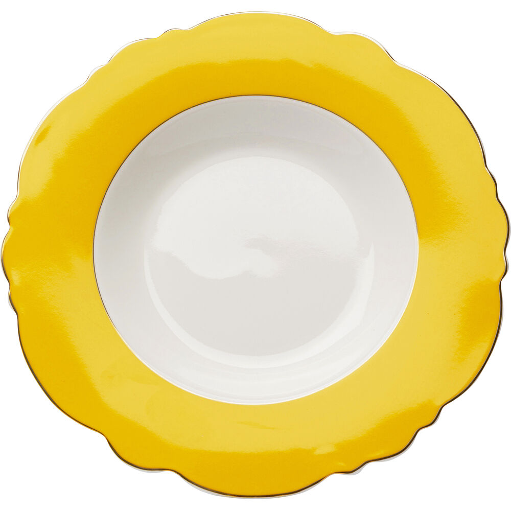 Plate Deep Harlequin Yellow 23cm (6/Set)