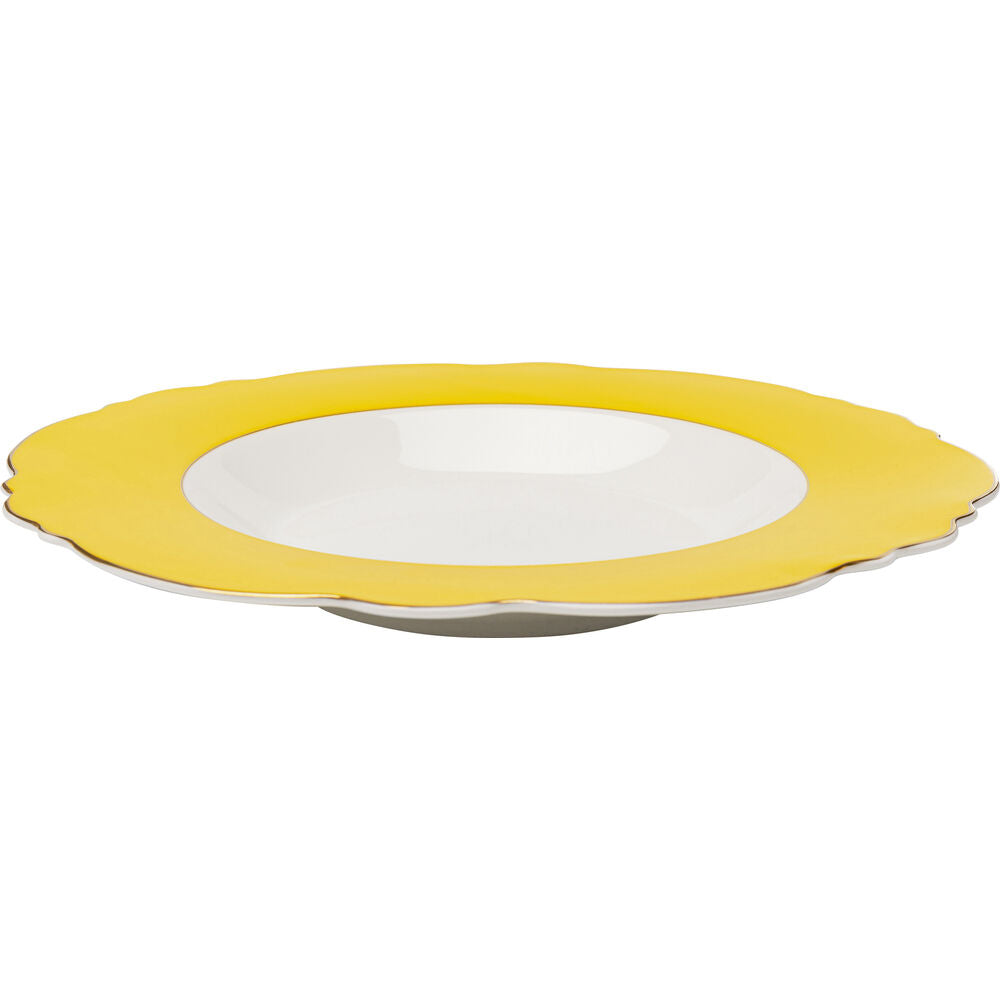 Plate Deep Harlequin Yellow 23cm (6/Set)