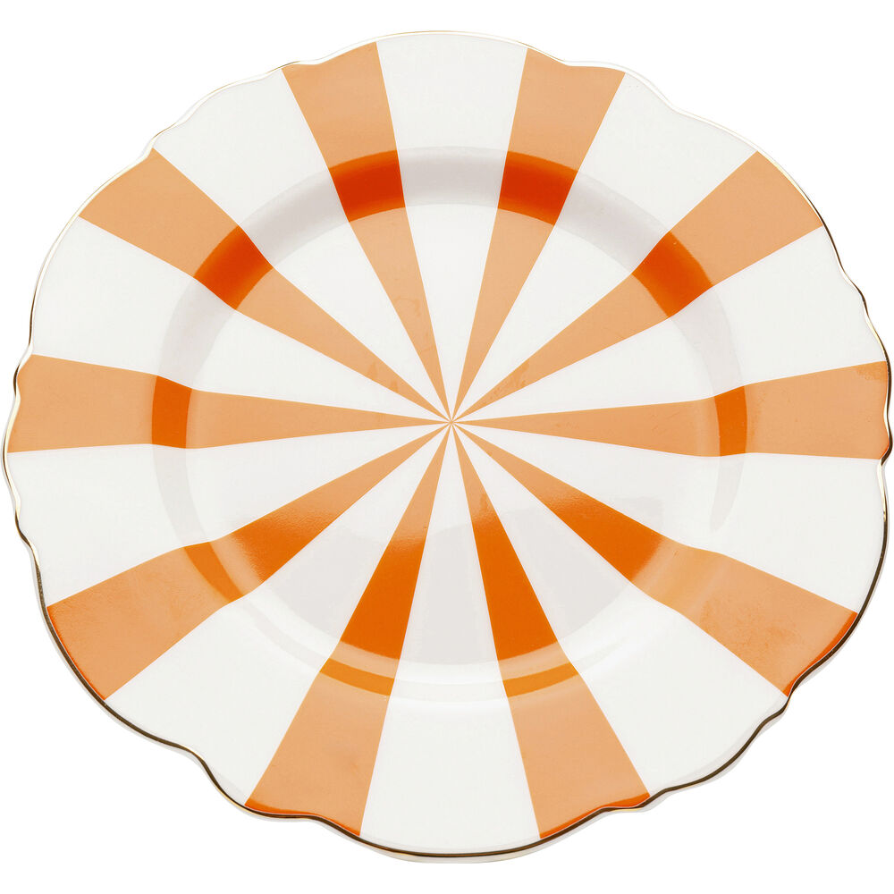 Plate Harlequin Orange 22cm  (6/Set)