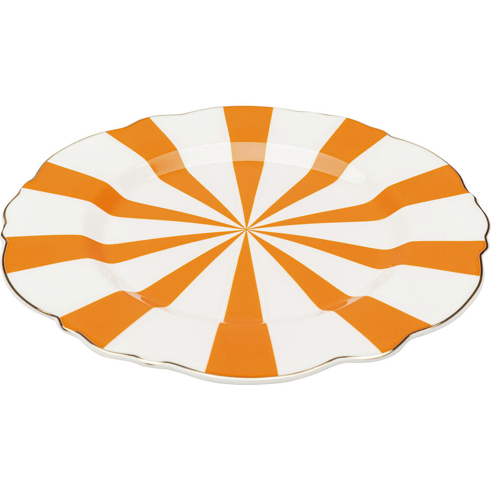 Plate Harlequin Orange 22cm  (6/Set)