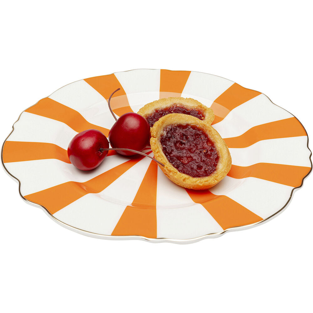 Plate Harlequin Orange 22cm  (6/Set)