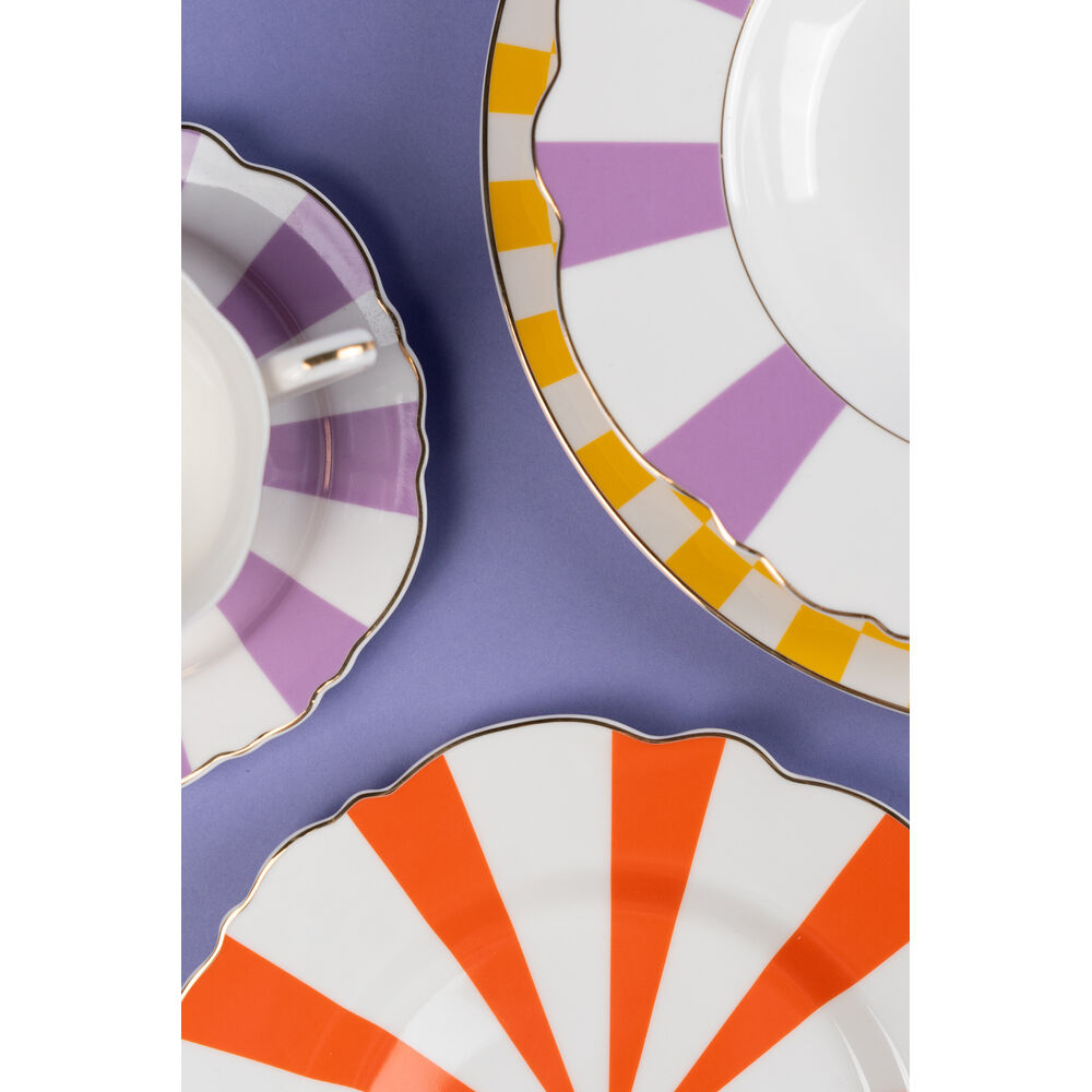 Plate Harlequin Orange 22cm  (6/Set)
