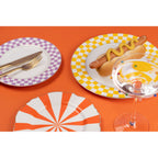 Plate Harlequin Orange 22cm  (6/Set)