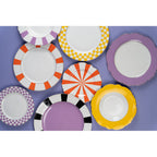 Plate Harlequin Purple 27cm  (6/Set)