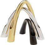 Candle Holder Bow Duo Black 13cm
