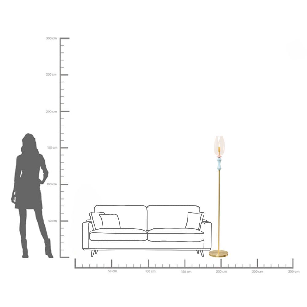 Floor Lamp Allegra Gold 165cm