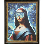Framed Picture LED Art Lady 80x100cm