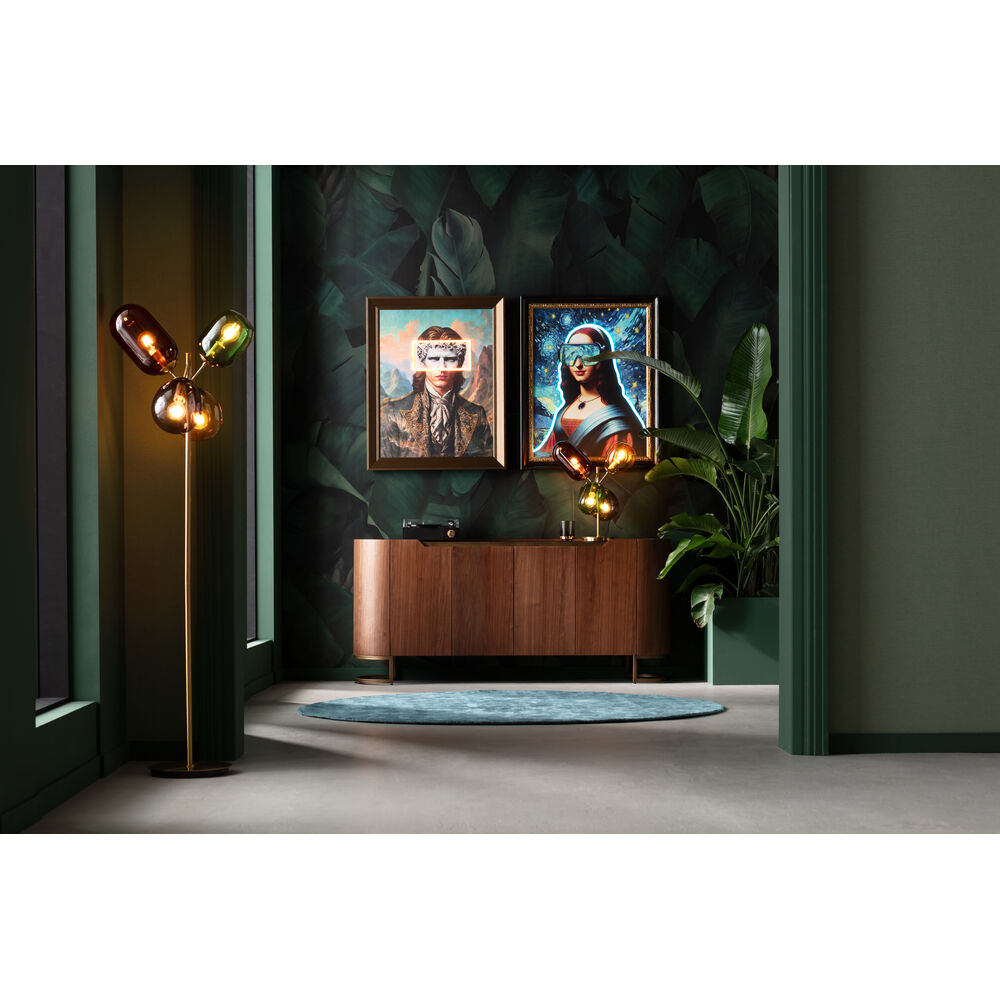 Framed Picture LED Art Lady 80x100cm