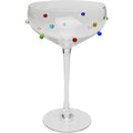 Cocktail Glass Party Dots 19cm (4/Set)